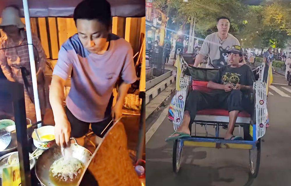 Momen Kim Byung Man di Indonesia, Nyoba Bikin Telor Gulung-Narik Becak