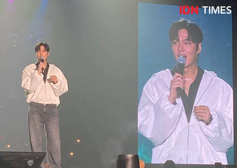 potret fan meeting Lee Min Ho MINHOVERSE di ICE, BSD City, Tangerang Selatan, Sabtu (19/4/2025) (dok. IDN Times/Rani Asnurida)