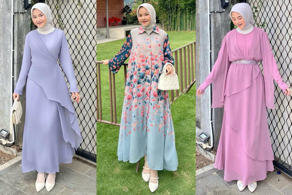 potret ide dress feminin playful yang anti monoton ala Mirna Kumalasari (instagram.com/mirnakumalasari)