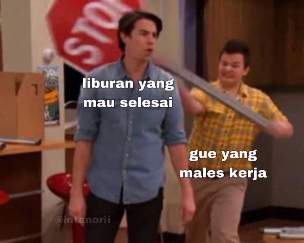 Meme kerja (x.com/intanorii)