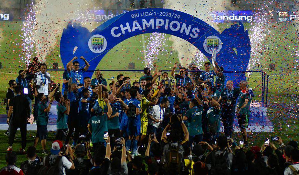 Persib Bandung juara Liga 1 2023/2024 di Stadion Bangkalan, Jumat, 31 Mei 2024. (PERSIB.co.id/Barly Isham)