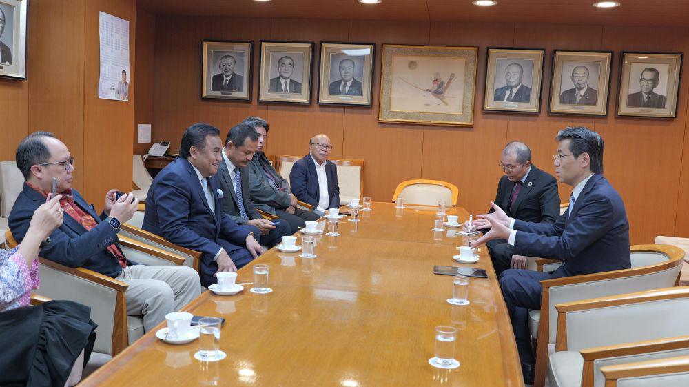 Pertemuan Ketua Perhimpunan Persahabatan Indonesia-Jepang (PPIJ), Rachmat Gobel dan Ketua harian Japan-Indonesia Association (Japinda), Tatsuo Fukuda (dok.Istimewa)