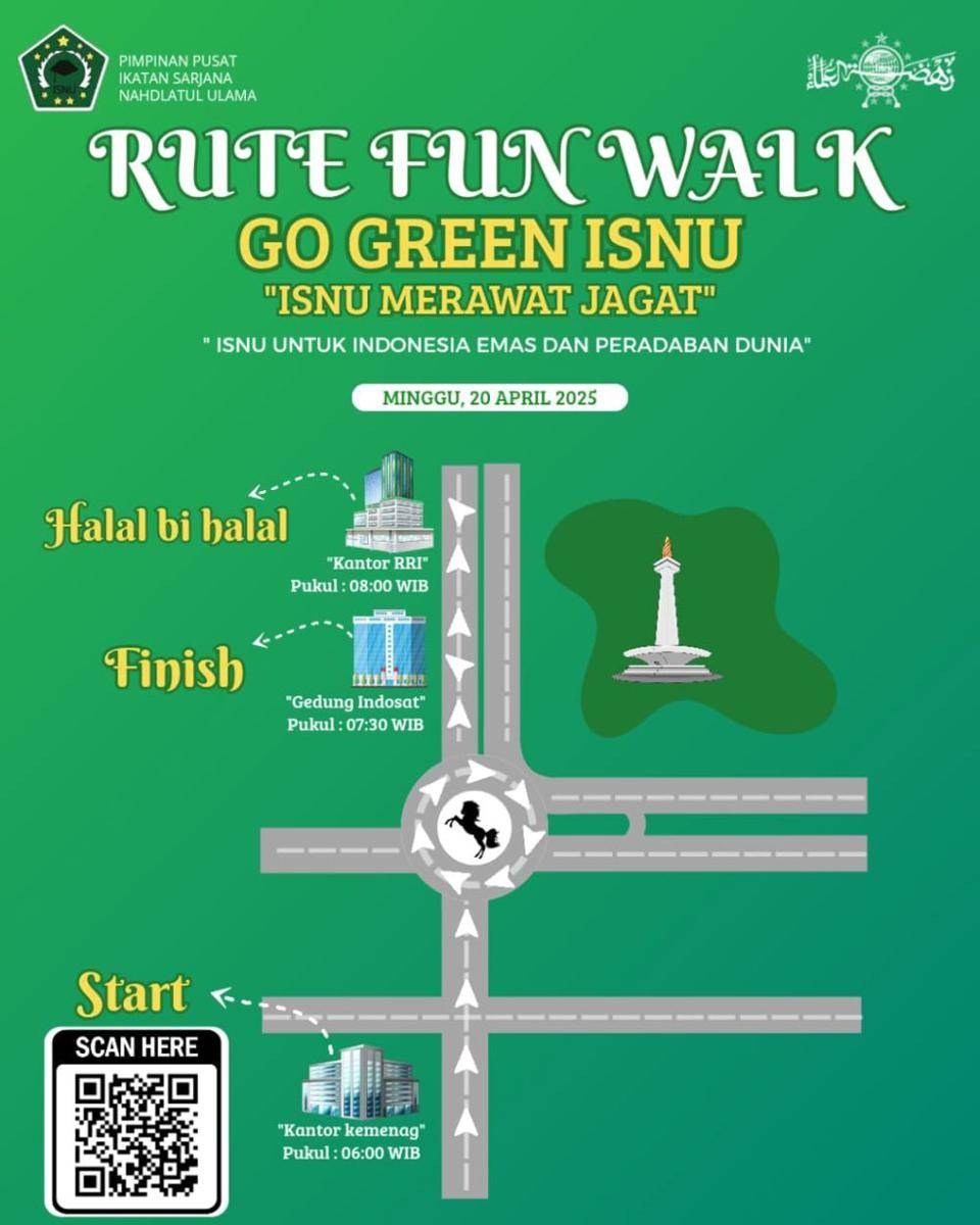 Rute Fun Walk ISNU Merawat Jagat. (Dok. ISNU)