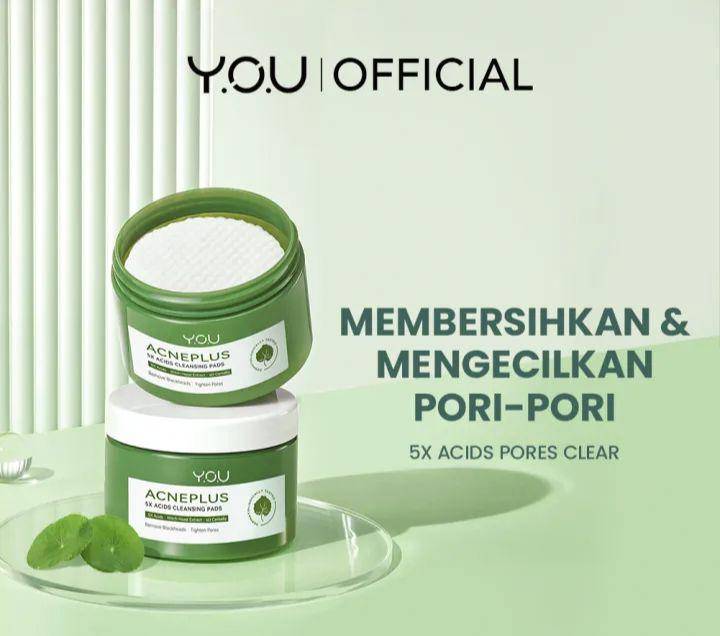 Y.O.U AcnePlus 5X Acids Exfoliating Pads (lazada.co.id/YOU BEAUTY)
