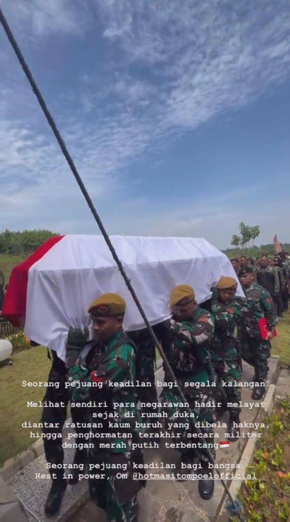 pemakaman Hotma Sitompul (instagram.com/sfanieka)