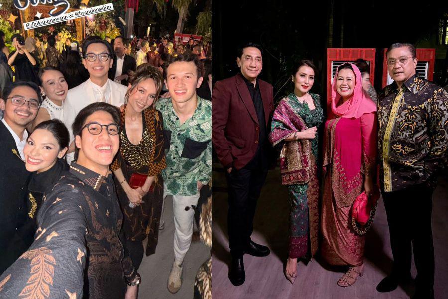 7 Gaya Tamu di Resepsi Dhika Himawan-Brandon Salim, Ada Cinta Laura