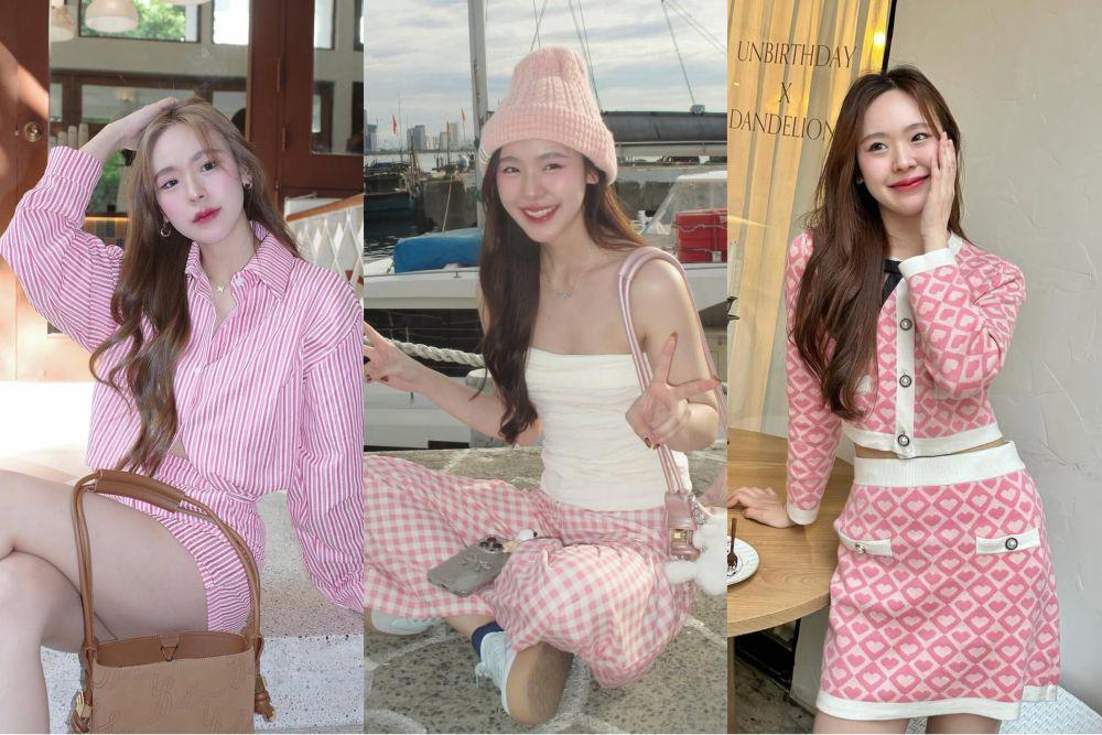 7 Inspirasi Outfit Nuansa Pink ala June Wanwimol, Charming dan Fresh!