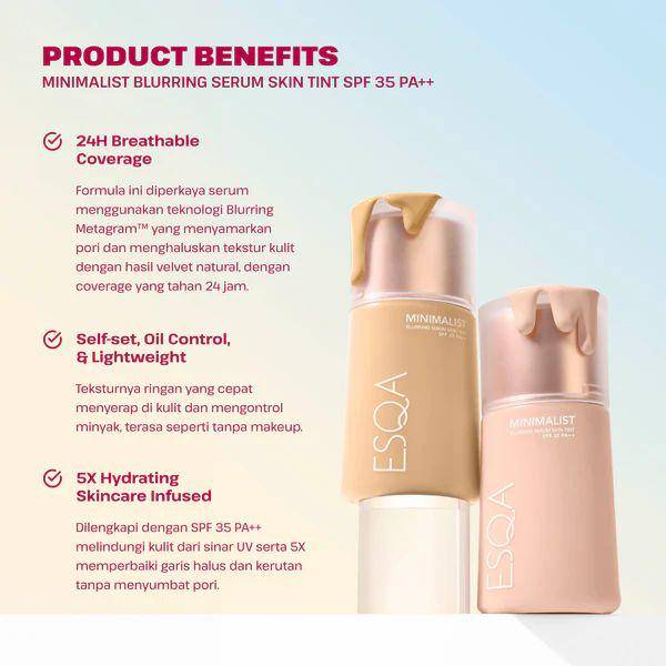 ESQA Minimalist Blurring Serum Skin Tint esqacosmetics.com)