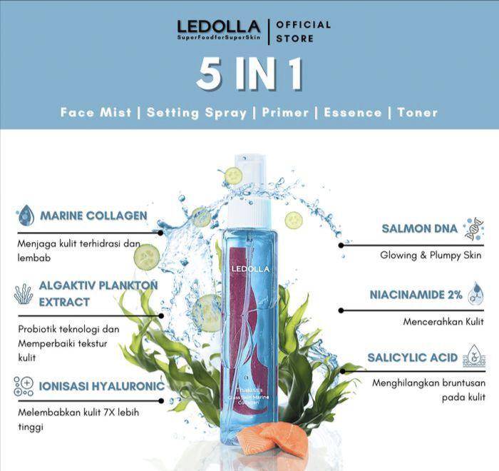 LEDOLLA Thalassa Marine Collagen Face Mist 5 in 1 (tokopedia.com/Ledolla.id)