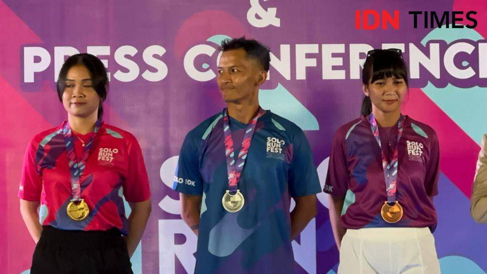 Jersey dalam event Solo Run Fest 2025. (IDN Times/Larasati Rey)