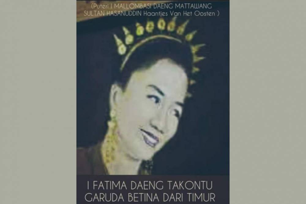 Lukisan I Fatimah Daeng Takontu, pejuang perempuan asal Sulawesi Selatan di Perang Saudara Banten 1682-1683. (Dok. Istimewa)