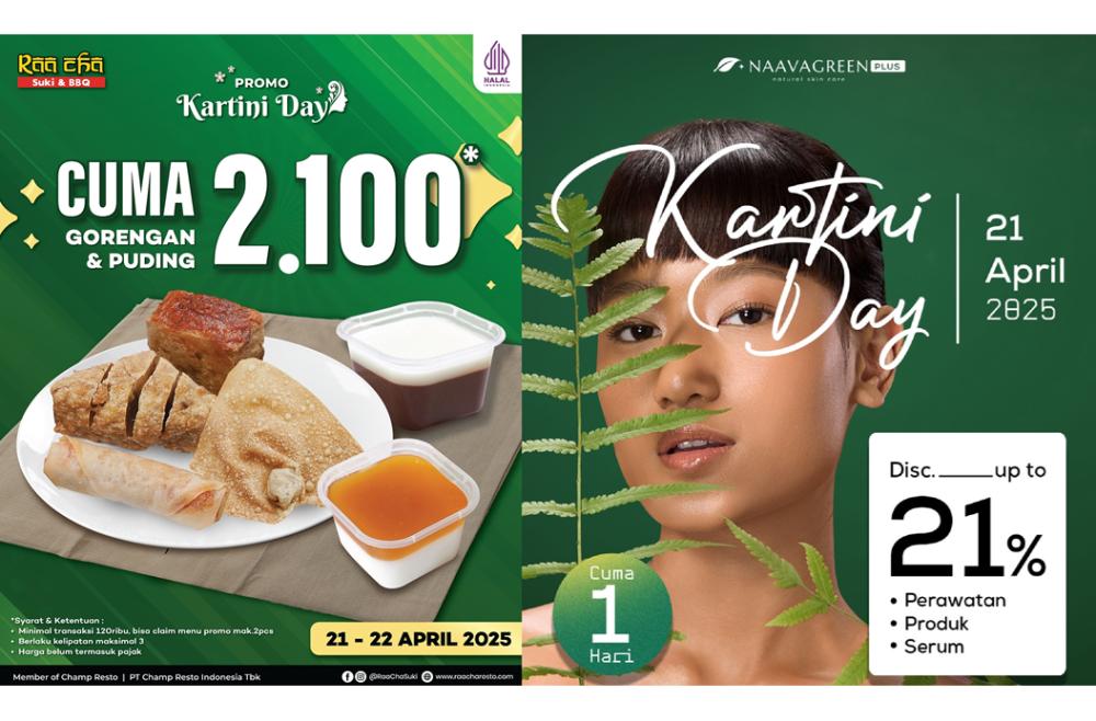 20 Promo Hari Kartini 2025, Makanan hingga Klinik Kecantikan