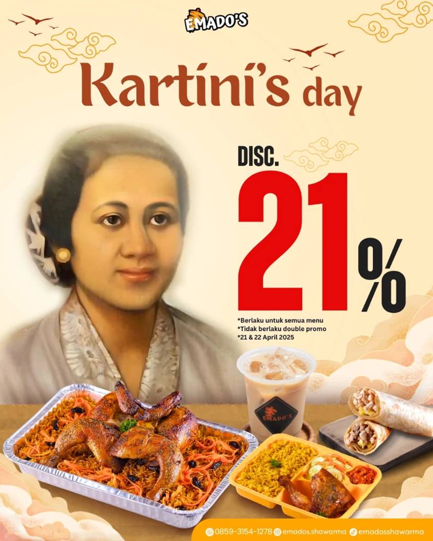 Promo Hari Kartini 2025 Emado’s Shawarma (instagram.com/emados.shawarma)