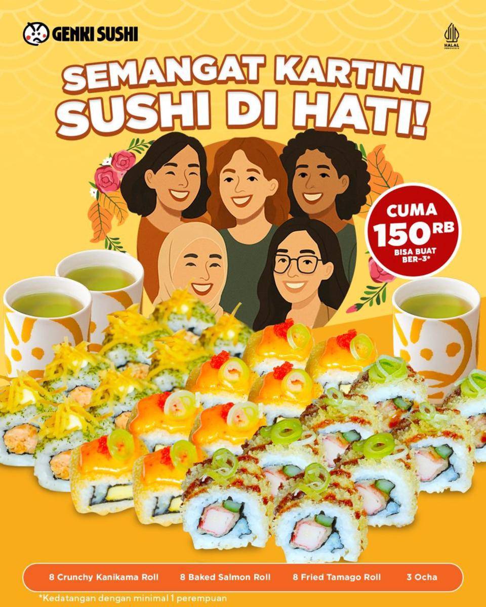 Promo Hari Kartini 2025 Genki Sushi (instagram.com/genkisushiindonesia)