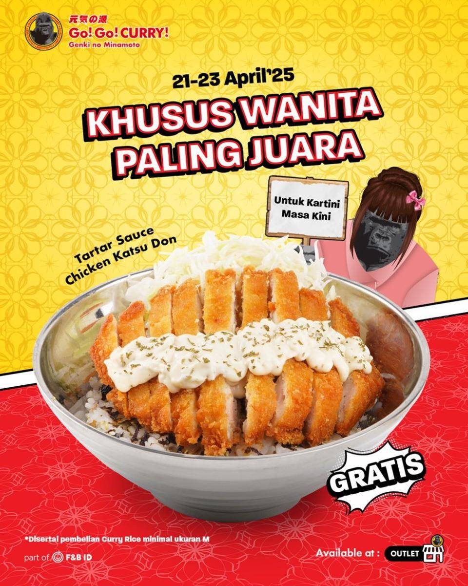 Promo Hari Kartini 2025 Go Go Curry (instagram.com/gogocurry.id)