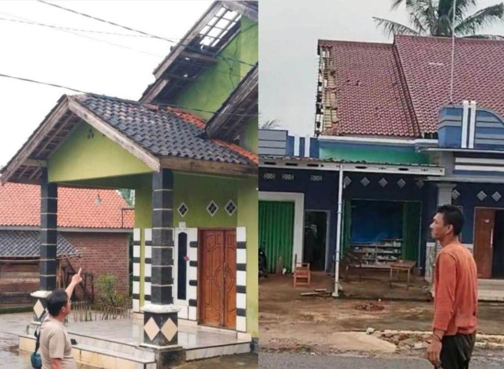 Puluhan Rumah Warga di Tanggamus Rusak Diterjang Angin Puting Beliung