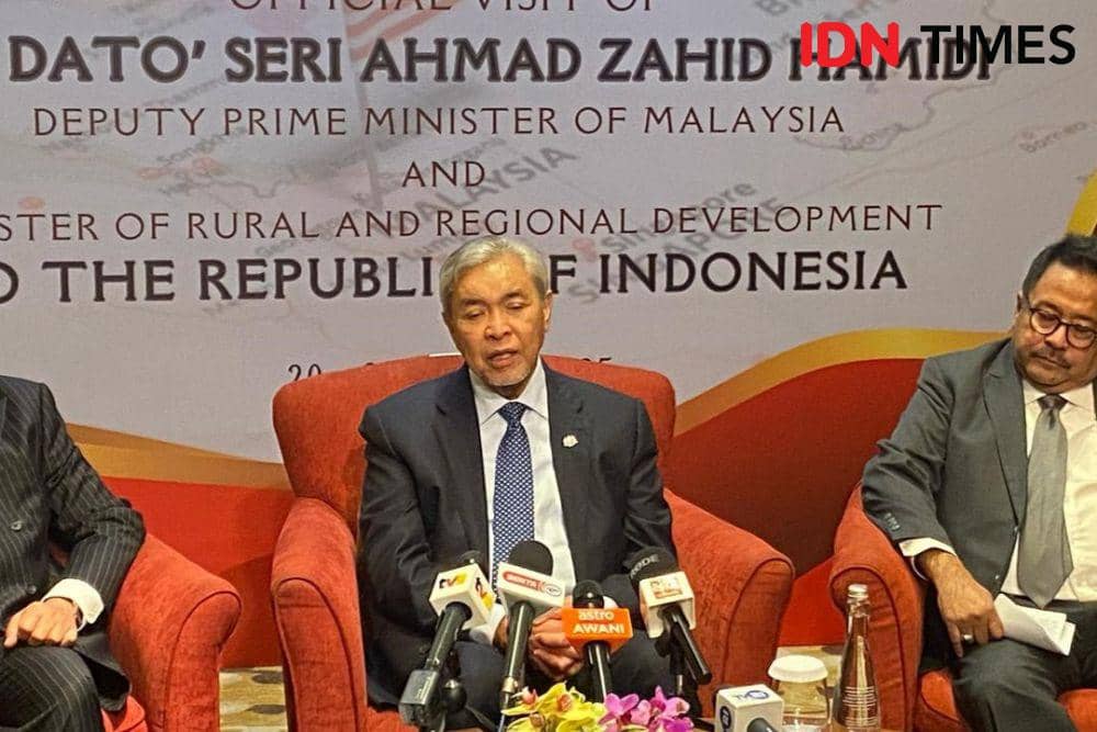 Wakil I Perdana Menteri Malaysia Ahmad Zahid Hamidi bahas kerja sama pendidikan Indonesia-Malaysia. (IDN Times/Marcheilla Ariesta)