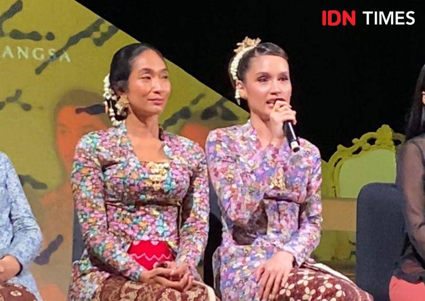 potret Cinta Laura di Museum Nasional Indonesia, Jakarta, Senin (21/4/2025) (dok. IDN Times/Rani Asnurida)