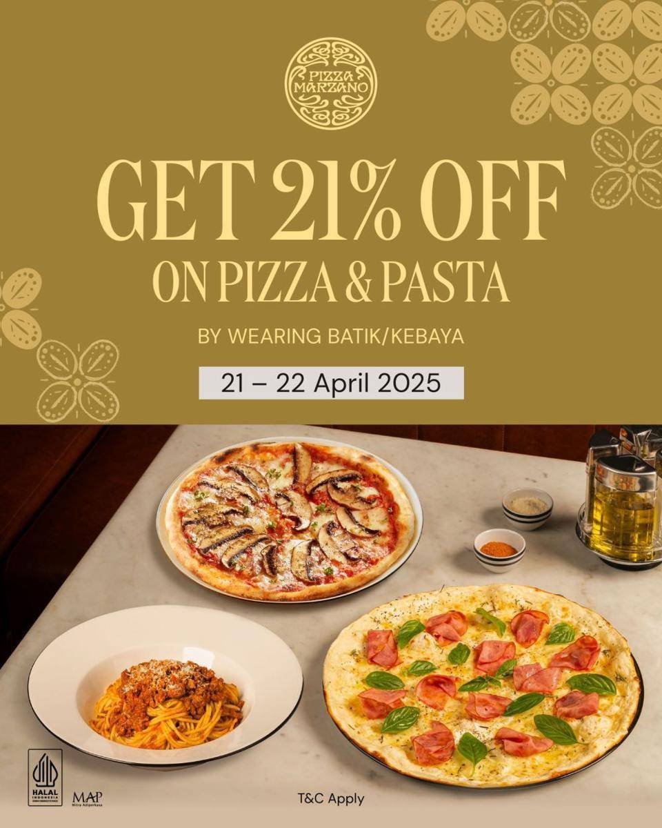 Promo Hari Kartini 2025 Pizza Marzano (instagram.com/pizzamarzanoid)