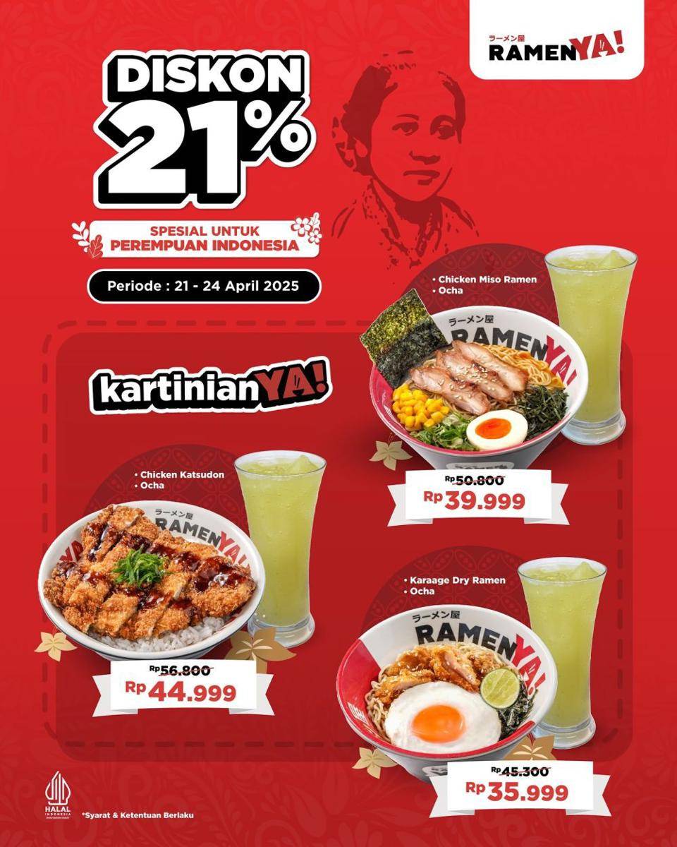 Promo Hari Kartini 2025 RamenYA! (instagram.com/ramenya.id)