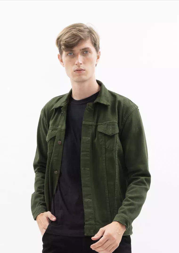Houseofcuff Jaket Denim Hijau Tua (zalora.co.id/houseofcuff)
