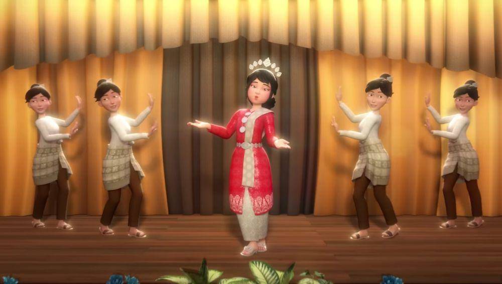 Cik Bidadari tampil di konser amal (youtube.com/Les' Copaque Production)