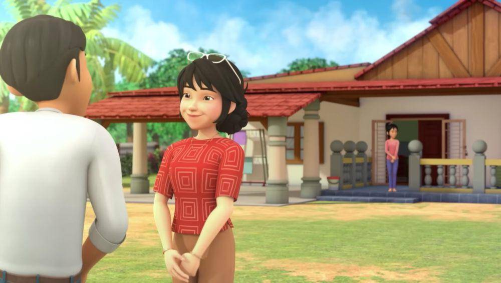 Cik Bidadari berteman dengan Kak Ros dan Abang Iz (youtube.com/Les' Copaque Production)