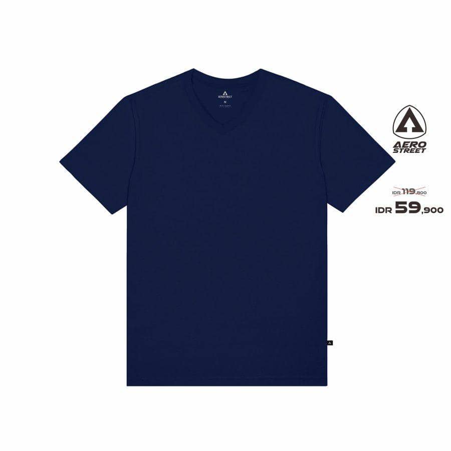 kaus Aerostreet T-Shirt Reguler V-Neck Polos Reguler. (tokopedia.com/aerostreet)