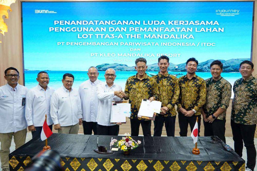 Penandatanganan LUDA antara ITDC dan PT Kleo Mandalika Resort, Senin (21/4/2025). (dok. ITDC)