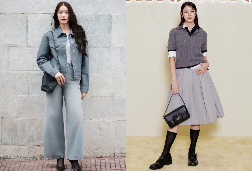 12 Inspirasi OOTD Warna Grey ala Namtan Tipnaree, Neutral yet Classy!