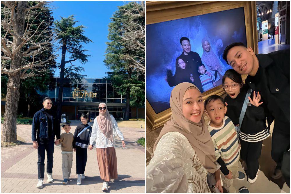 10 Potret Poppy Bunga ajak Keluarga ke Warner Bros Studio Tour Tokyo