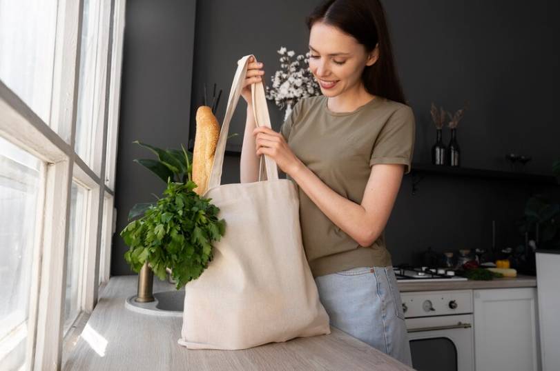 ilustrasi tas belanja reusable (freepik.com/freepik)