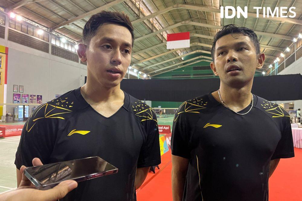 Fajar Alfian/Muhammad Rian Ardianto di Pelatnas PBSI Cipayung (IDN Times/Margith Damanik)