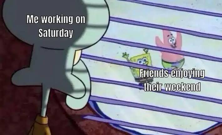 meme Squidward melihat ke luar jendela (humornama.com)