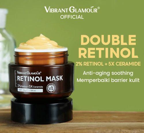 VIBRANT GLAMOUR Retinol Mask 2% Retinol + 5% Ceramide (tokopedia.com/Harum Nusantara)