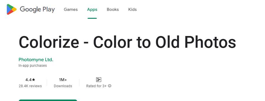 Aplikasi Colorize (Play.google.com/Colorize