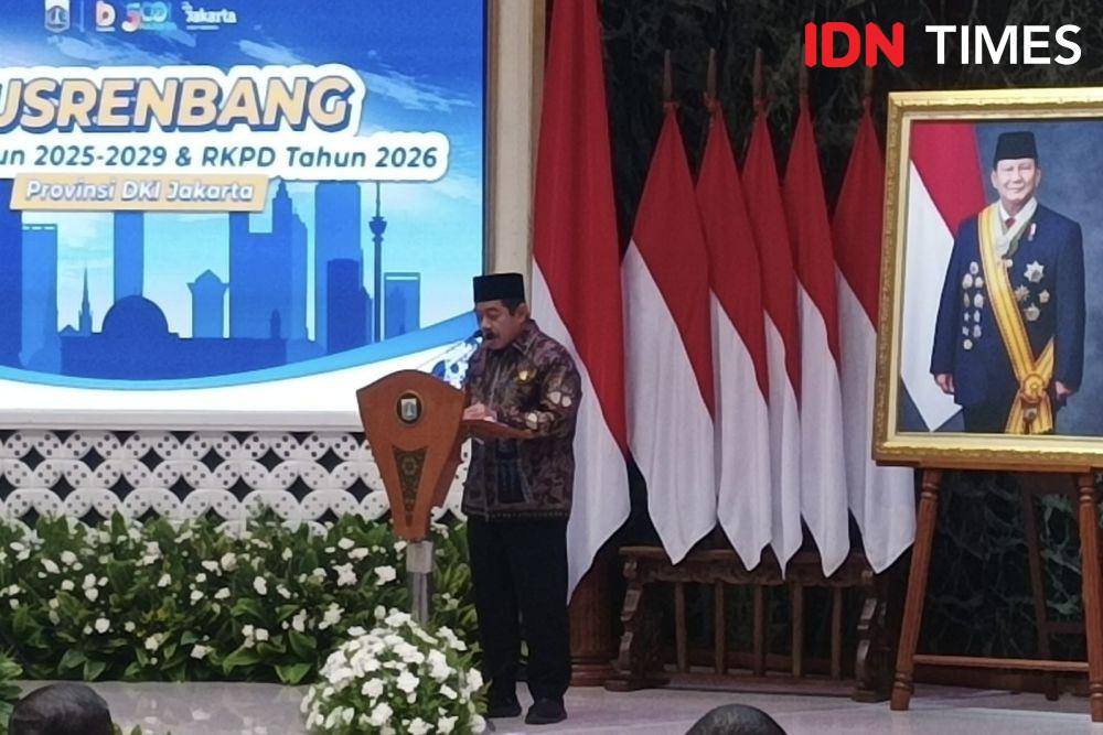Ketua DPRD DKI Jakarta Khoirudin di Musrenbang RPJMD Tahun 2025-2029 dan RKPD 2026 Provinsi DKI Jakarta di Balai Kota, Rabu (23/4/2025). (IDN Times/Dini Suciatiningrum)