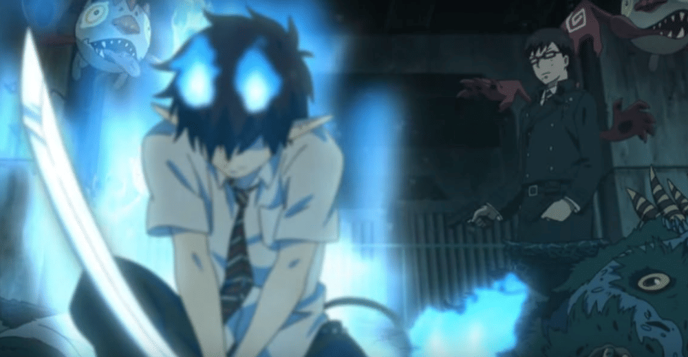 cuplikan dari anime Blue Exorcist (2011)