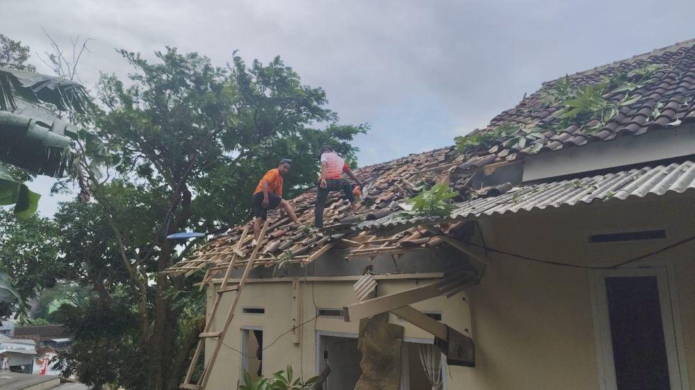 Angin Kencang di Balam, Satu Rumah Kontrakan Tertimpa Pohon