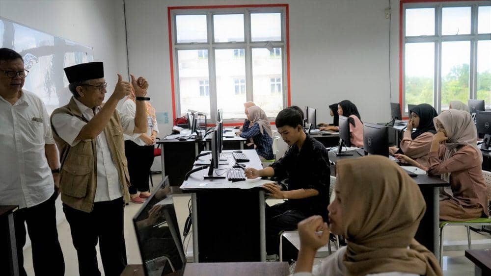 Pelaksanaan UTBK SNBT 2025 perdana berlangsung di Itera, Lampung Selatan. (Dok. Itera).