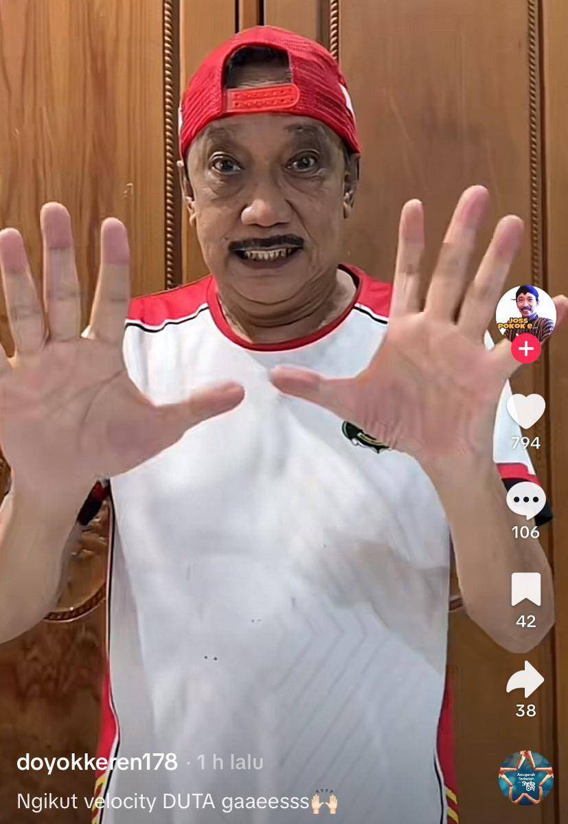 potret artis ramaikan tren Velocity versi Duta SO7 (tiktok.com/doyokkeren178)