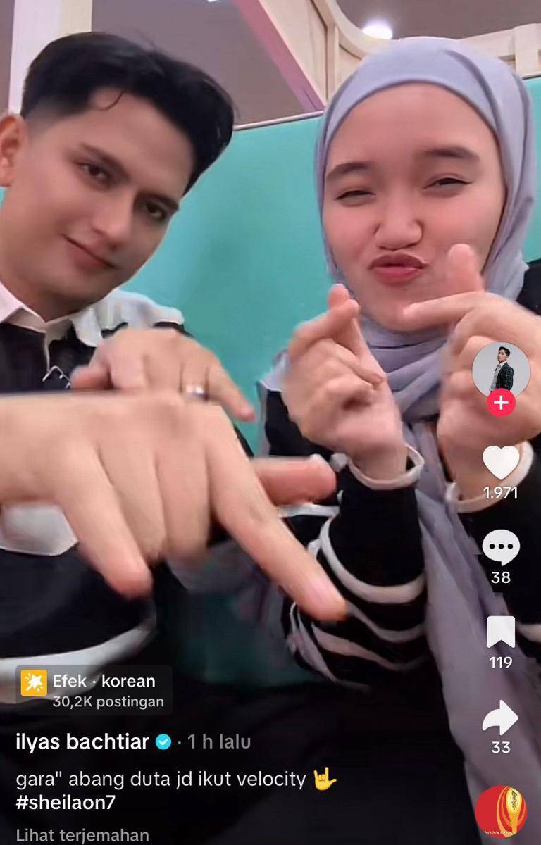 potret artis ramaikan tren Velocity versi Duta SO7 (tiktok.com/ilyasbachtiar10)