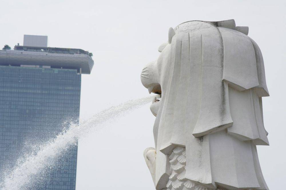 Potret Patung Merlion, Singapura (unsplash.com/Juanvisuals Photogaphy)