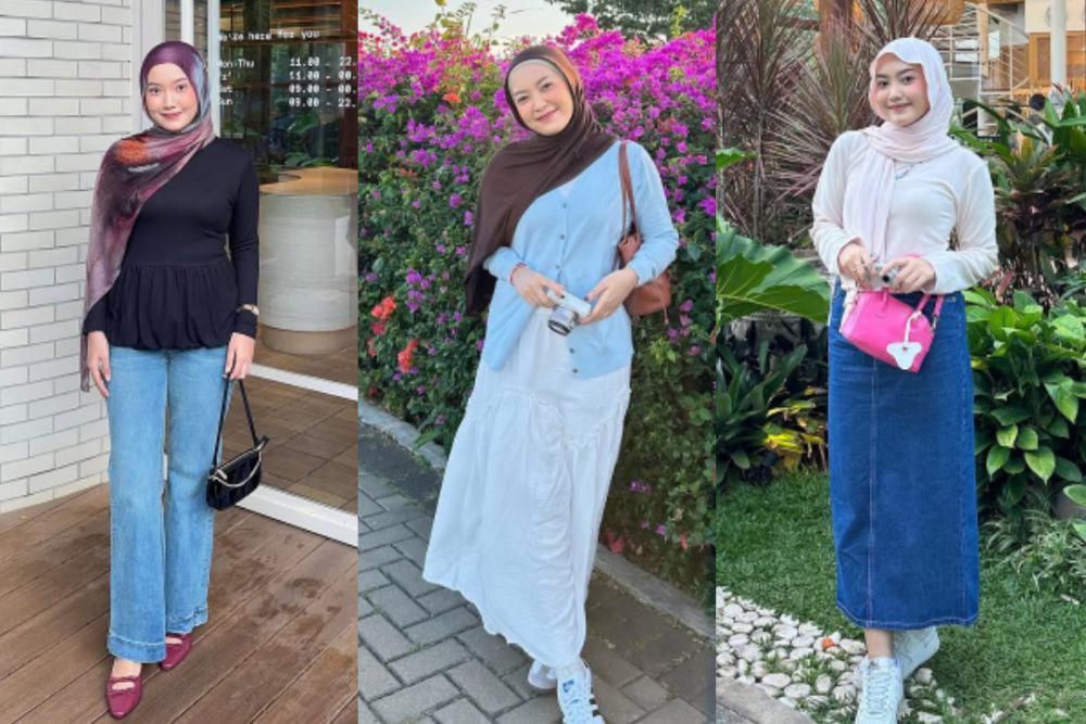 8 Paduan Outfit Kasual dan Hijab Pasmina ala Alamanda Putri, Kece!