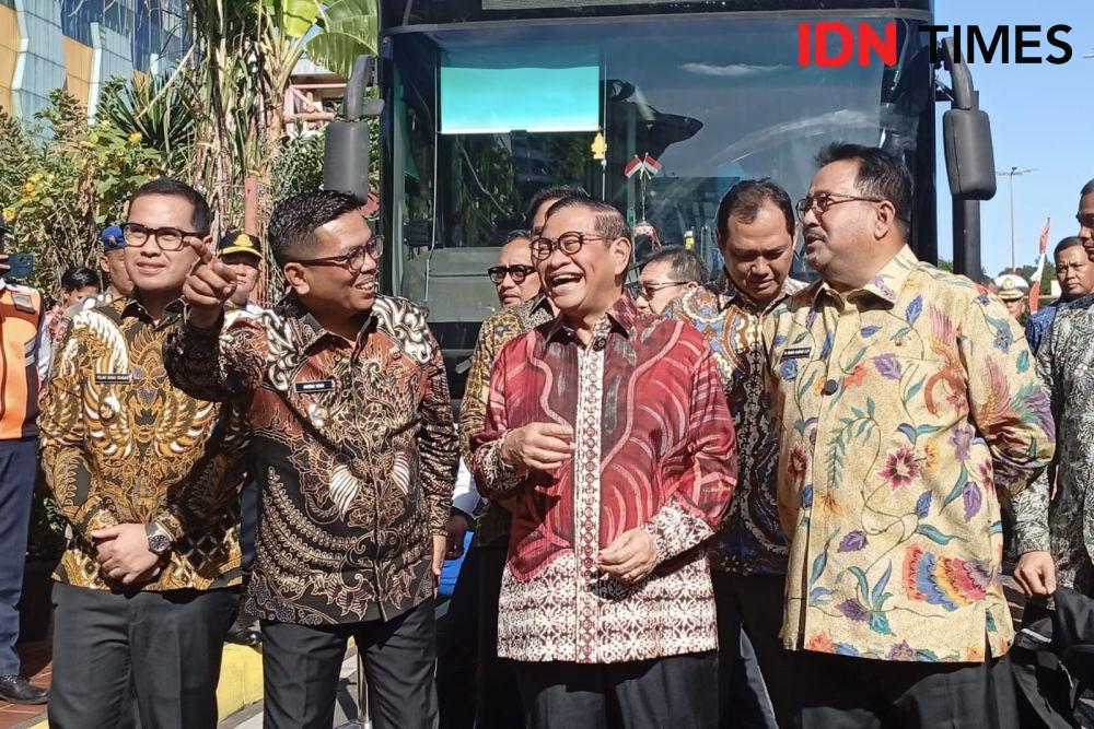 Pramono dan Andra Soni Resmikan Rute TransJakarta Blok M-Alam Sutera