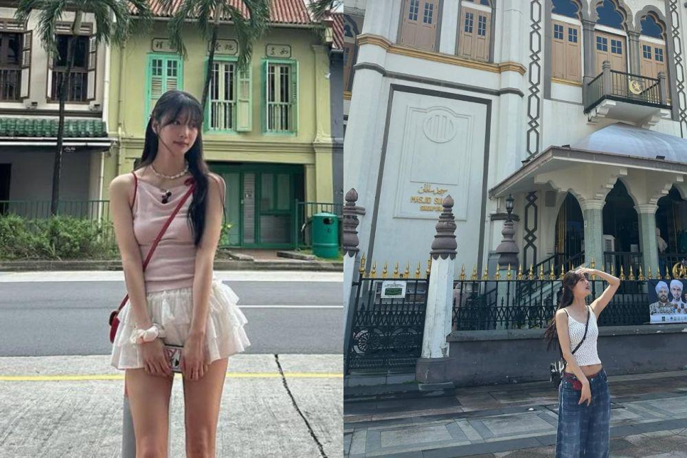 Potret Liburan Mijoo Lovelyz di Singapura, Kunjungi Masjid dan Merlion