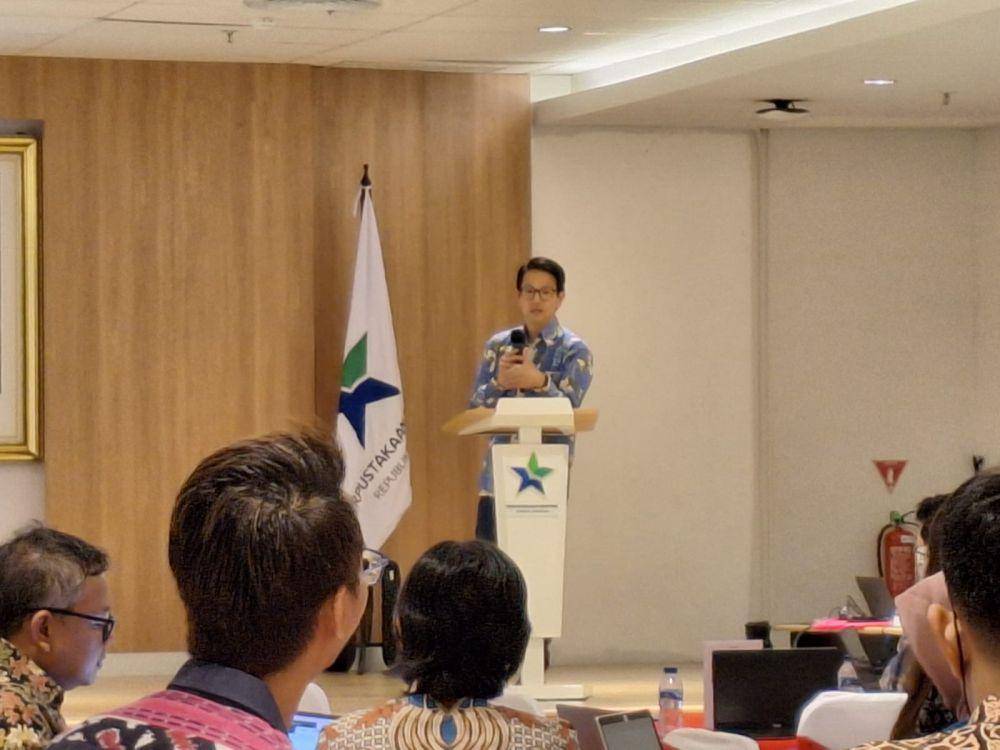 Penyampain Keynote Speech oleh Ping Yowargana, Peneliti Senior IIASA (Dok.Pribadi Widdy Fatimah)