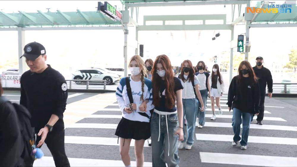 potret Hearts2Hearts berangkat ke Jakarta (dok. Newsen)