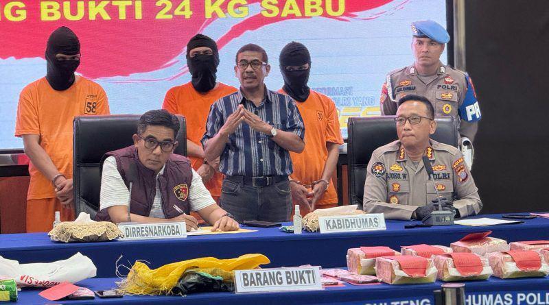 Polda Sulteng Bongkar Peredaran Sabu 24 Kg asal Malaysia