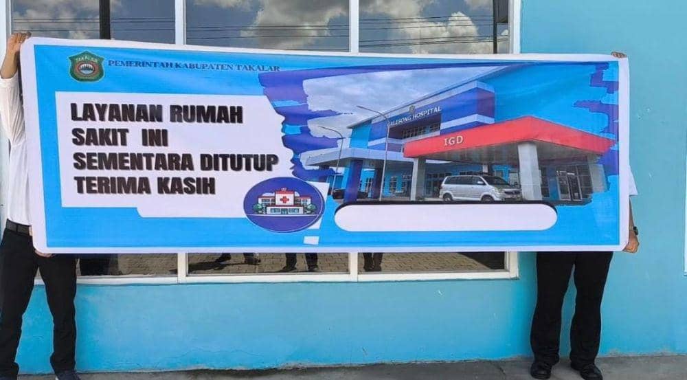 Rumah Sakit Umum Daerah (RSUD) Galesong, Takalar, di Jl Poros Galesong, Desa Biring Kassi, Kecamatan Galesong Utara, ditutup sementara/Istimewa